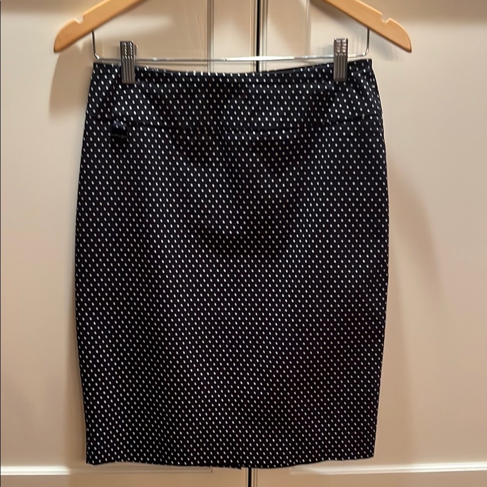 Navy and White pencil skirt